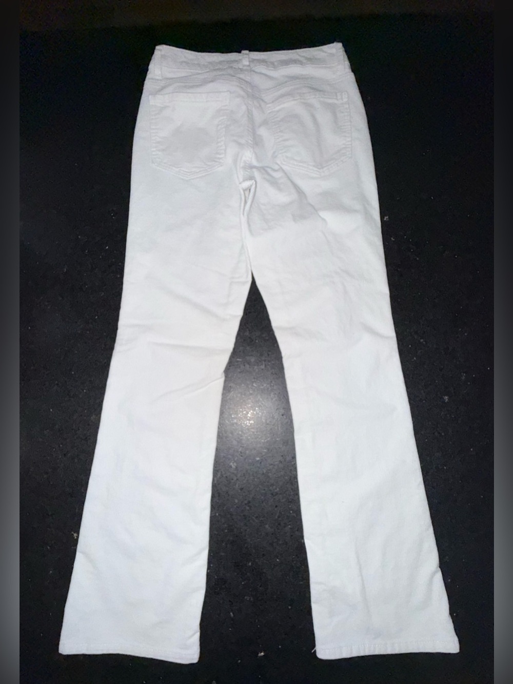NEW INDIGO FUSION LIGHTWEIGHT WHITE CORDUROY FLARE PANTS COTTON SPANDEX SZ 6